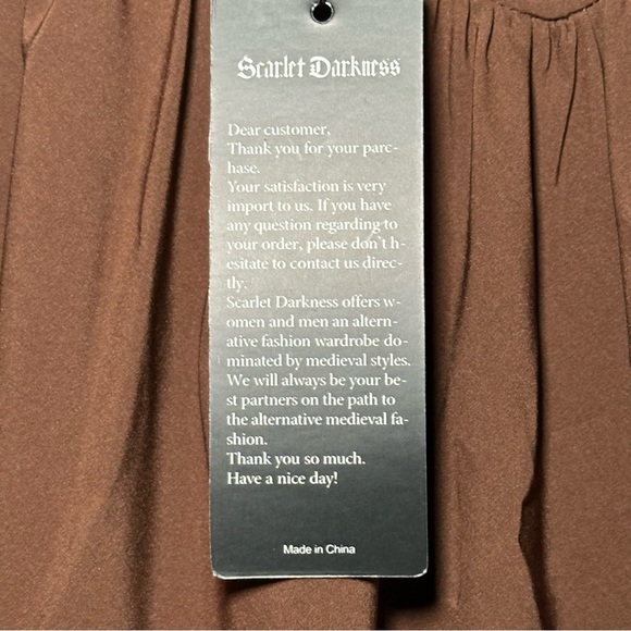 Scarlet Darkness Brown High Waist A-Line Renaissance Swing Skirt with Pockets M - Picture 11 of 16